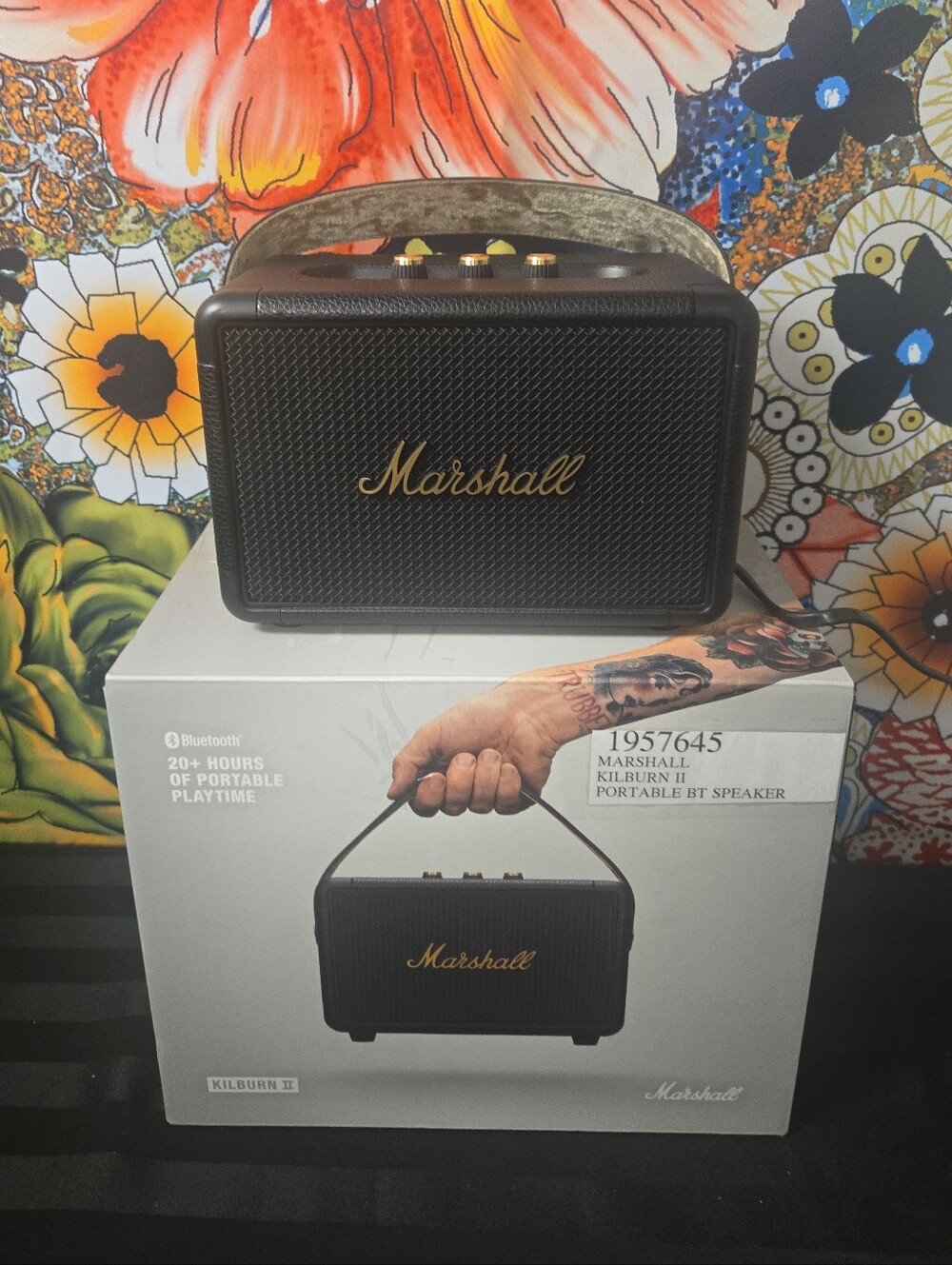 Open Box Marshall Kilburn II Portable Bluetooth Speaker With Carrying Strap